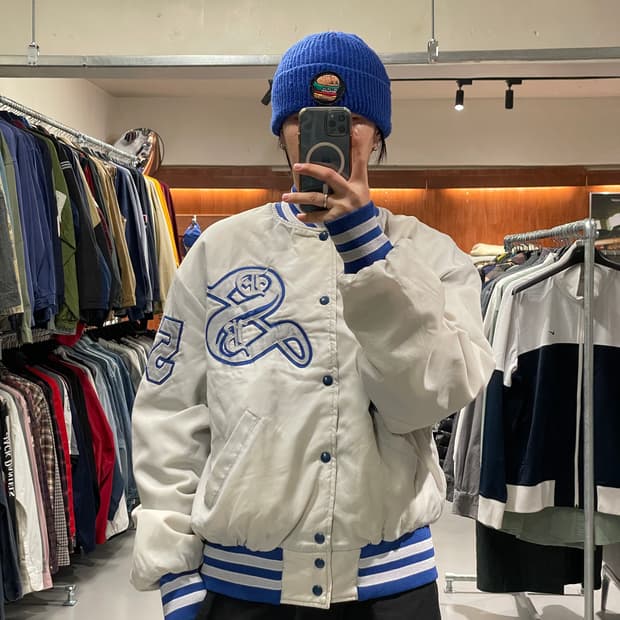 빈티지 베이스볼 나일론 자켓  