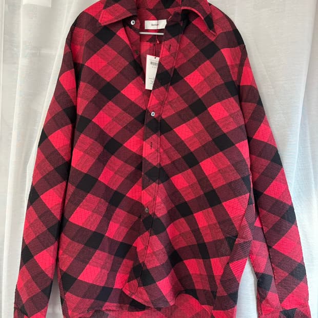 에포님 체크 롱슬리브 셔츠_레드