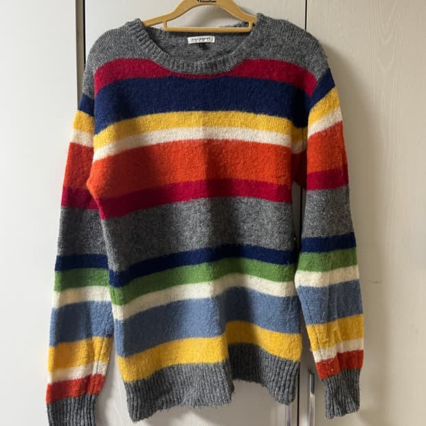 🧶 a.v.v HOMME 컬러 스트라이프 울 니트