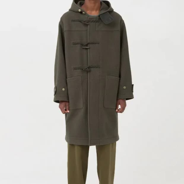 24FW 브라운야드 더플코트 올리브그레이 (3)