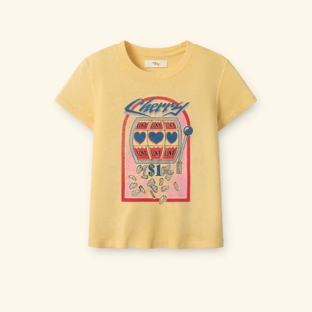 cherryla slot machine fitted baby tee