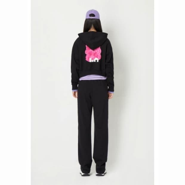 럭키슈에뜨 23 백 프린팅 후드 티셔츠