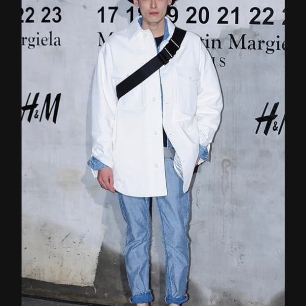 마르지엘라 x h&m 페이크레더 자켓