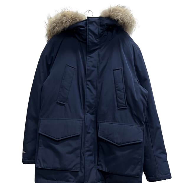 Fluke 플루크 라쿤퍼 야상 솜 패딩 자켓 네이비