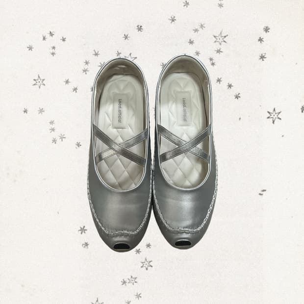 vintage silver glitter marry jane 250
