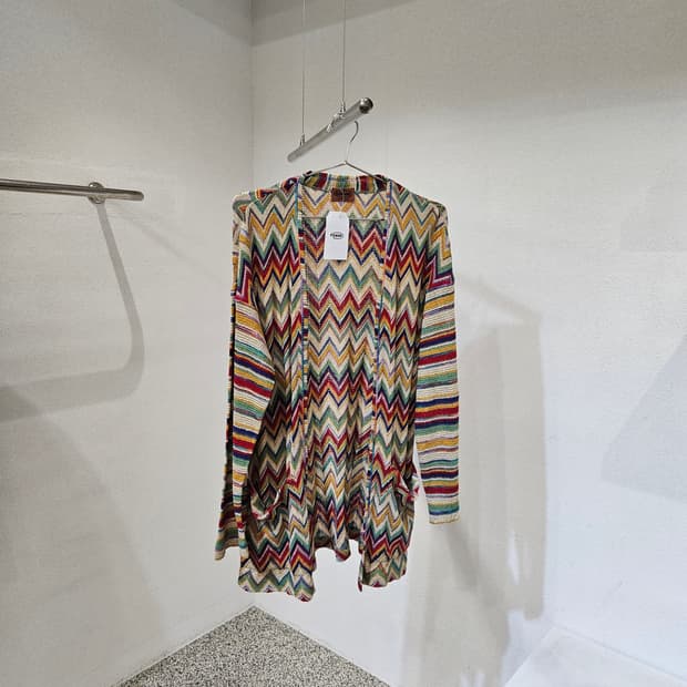 미쏘니 패턴 롱 가디건