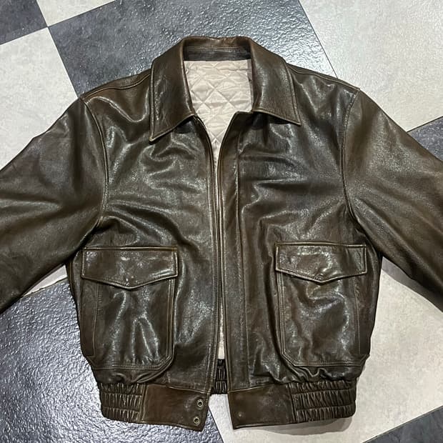 쿠어 베지터블레더 a-2 자켓 브라운 S