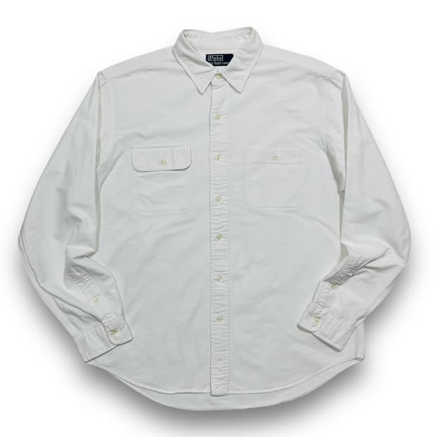 폴로 랄프로렌 클래식 화이트 긴팔 셔츠