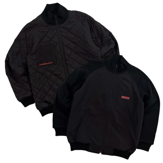 00s 오클리 아카이브 리버시블 니트 퀼팅자켓