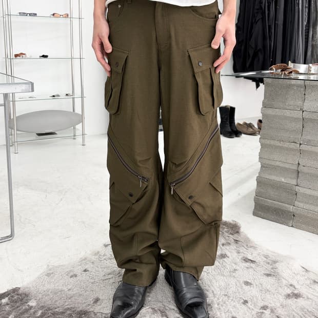 토네이도 마트 커브드 와이드 카고 팬츠