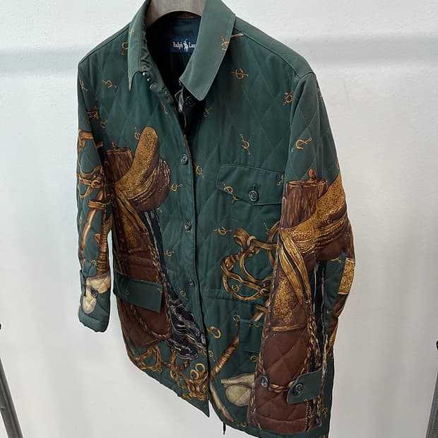 여) 폴로 80s 빈티지 퀼팅자켓 