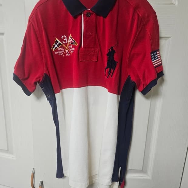 폴로 빅포니 usa 성조기 카라티