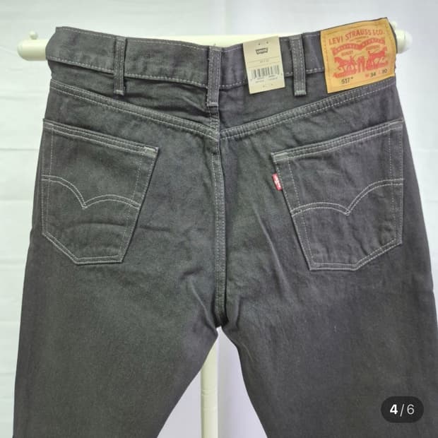 리바이스 517 부츠컷 청바지 데님 블랙 W30 L32