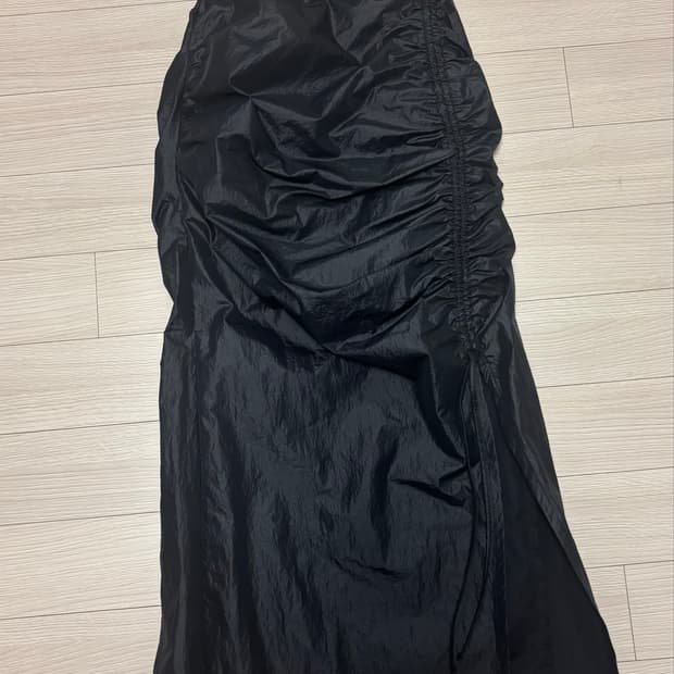 빈티지 나일론 셔링 롱치마