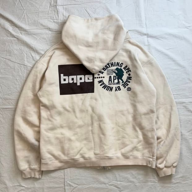 [XL] 90s 올드 베이프 써멀 후드집업