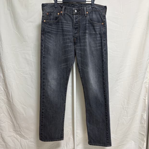 리바이스 501 그레이 워시드 데님팬츠 / W34, L34