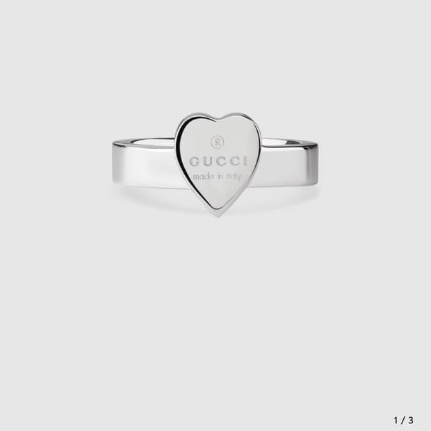구찌 하트 펜던트 반지