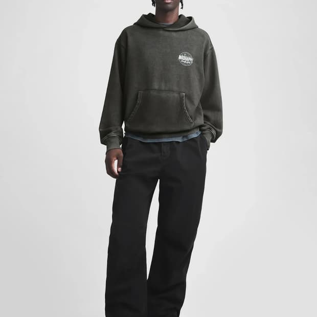 GAP X MADHAPPY 한정판 오버핏 사틴 카고팬츠 블랙 M