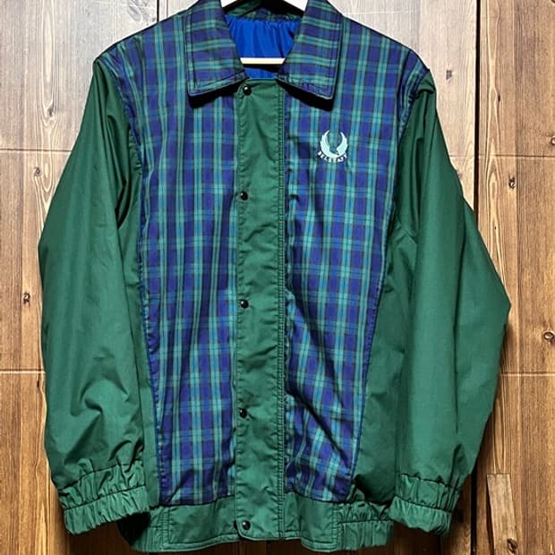 벨스타프 타탄체크  바람막이 코치자켓 루즈핏 M