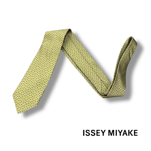  이세이미야케 패턴 실크 넥타이 y14362