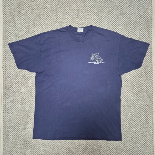 90s "BREW THRU" 싱글스티치 프린팅 티셔츠 (XL)