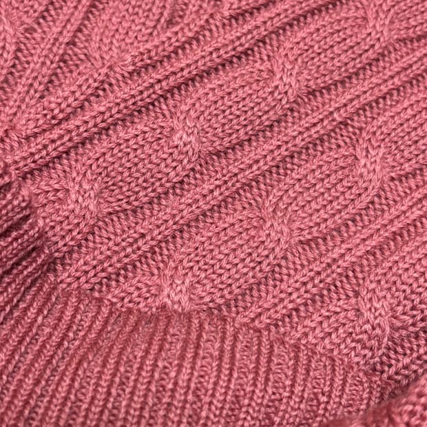 핑크 케이블 니트