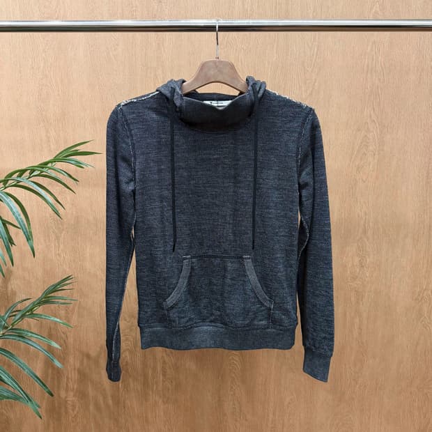 알렉산더왕 후드 스웨트 셔츠 캥거루 포켓 디테일 레귤러핏 블랙