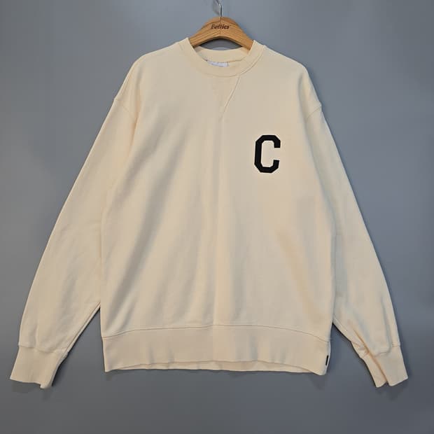 커버낫(COVERNAT) C 로고 맨투맨 아이보리 L