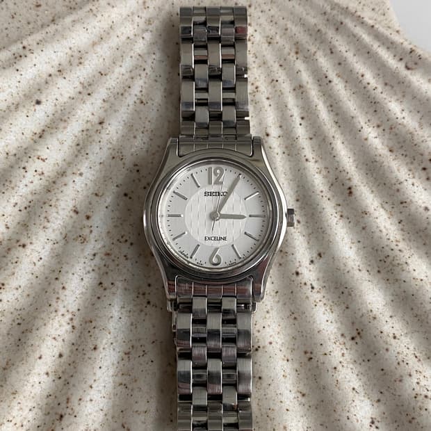 Seiko 세이코 exceline 엑셀린 실버 쿼츠