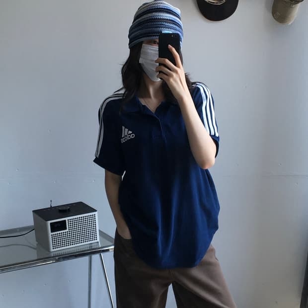 아디다스 사이드라인 카라 반팔티셔츠