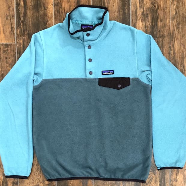 10s 파타고니아 신칠라 스냅-T 틸 그레이 컬러블록 플리스
