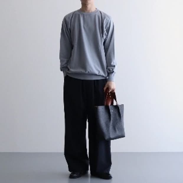AURALEE ELASTIC HIGH GAUGE SWEAT