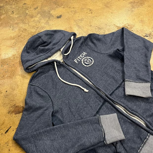 아베크롬비 데님 st 그레이 블루 후드집업 