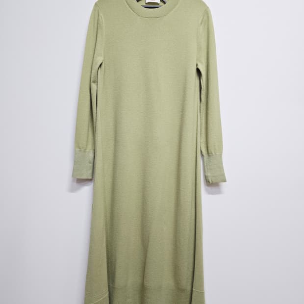 LATT BY T 올리브 그린 니트 롱 원피스