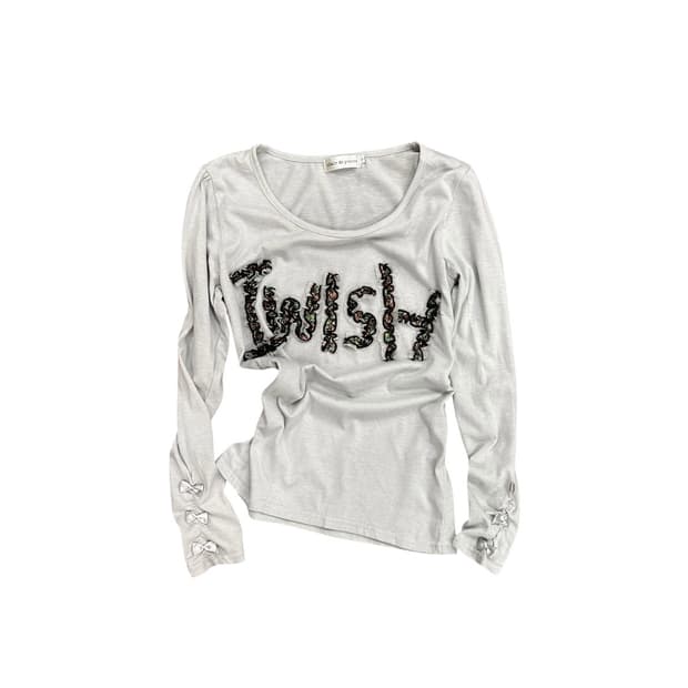 lace lettering ribbon top