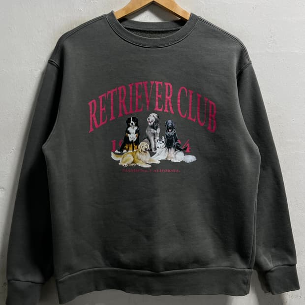 55-66 리트리버 루즈핏 스웻 맨투맨 정품