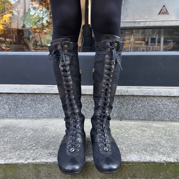 초 레어 00s 빈티지 구찌 니하이 복싱화 부츠