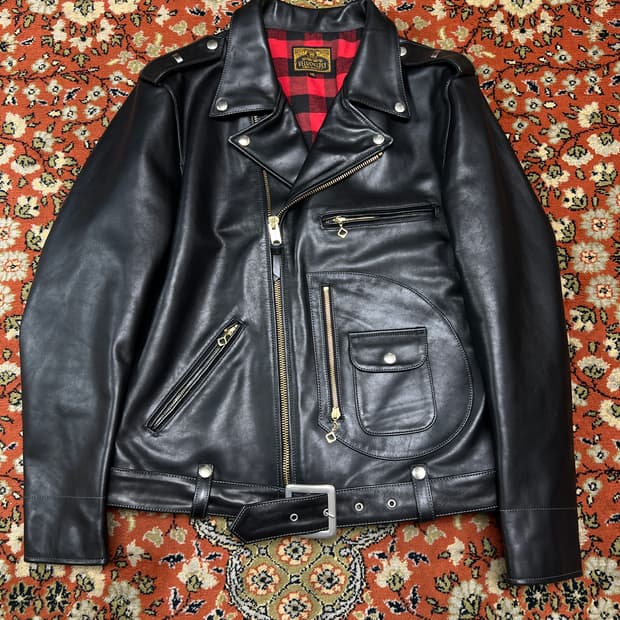 [XXL] VELUOKLDLY D포켓 더블 라이더자켓