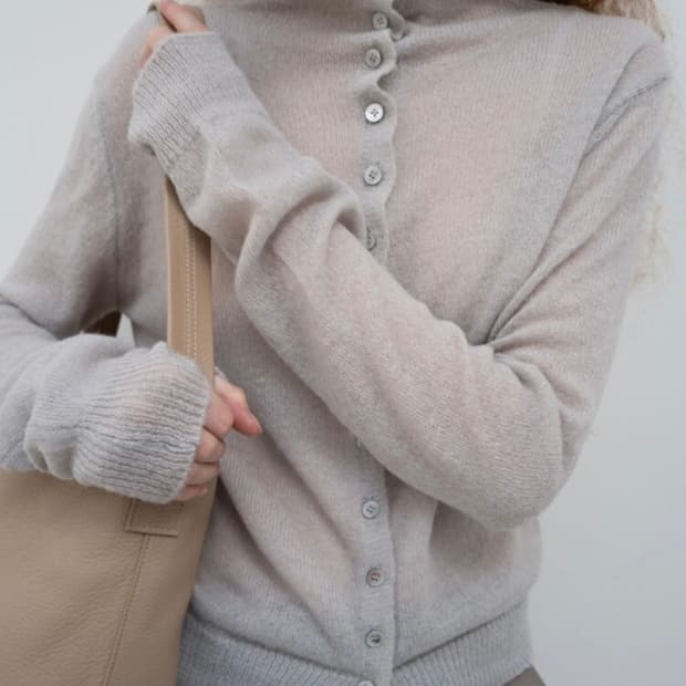 lfm sheer button knit cardigan