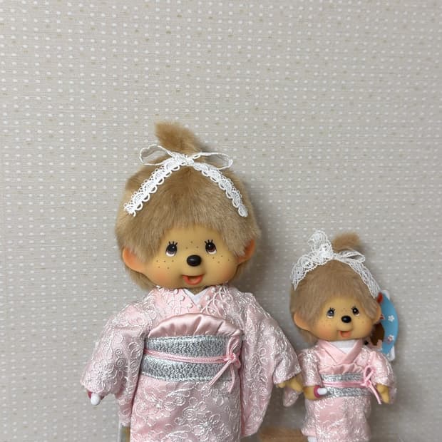 몬치치 기모노 키링 세트