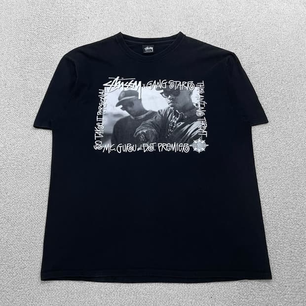 스투시 Stussy x 갱 스타 테이크 잇 퍼스널 반팔티 블랙