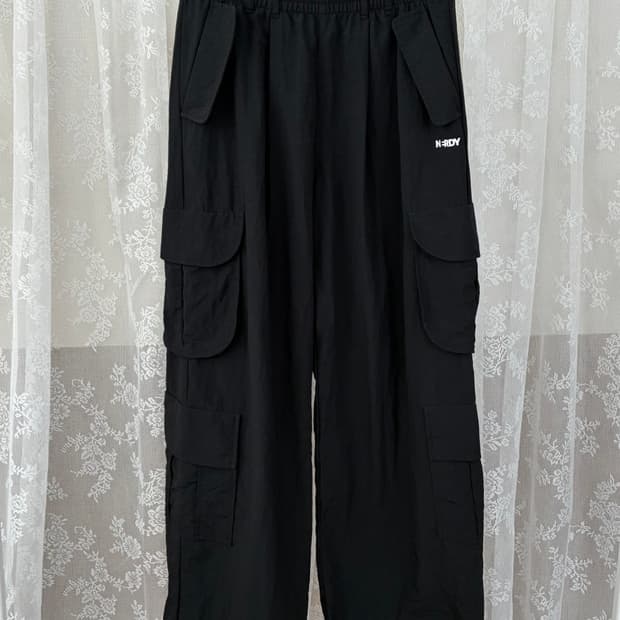 M) 널디 투웨이 나일론 카고 팬츠 블랙