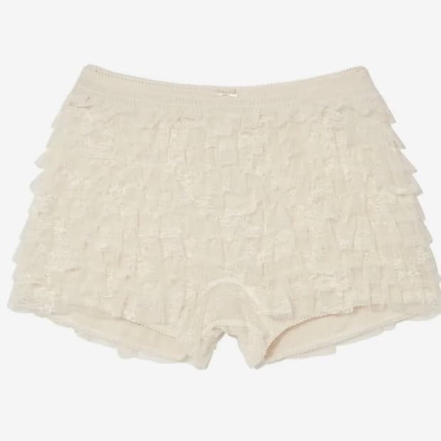 glowny POLLY LACE BLOOMER SHORTS (IVORY)