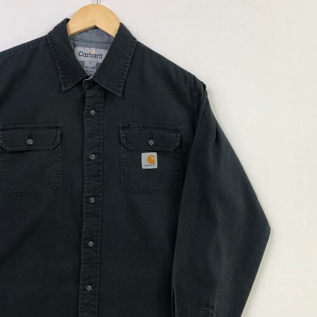 L 칼하트 블랙 워크 셔츠