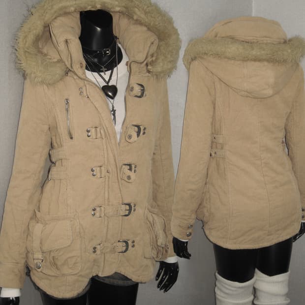 BACKS 코듀로이 하이넥 버클 코트 자켓 y2k 모리걸