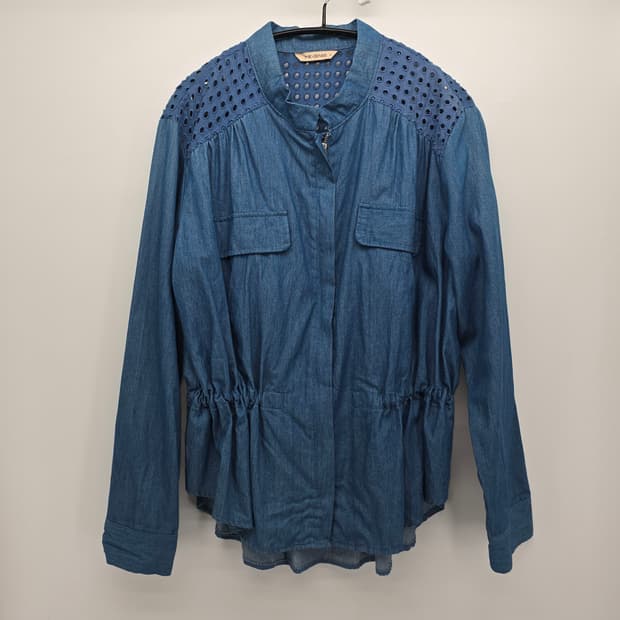 ME-SENSE 데님 펀칭 긴팔 자켓