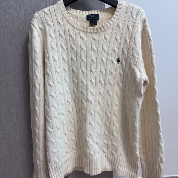 폴로 꽈배기 니트