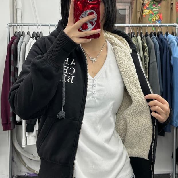 아베크롬비 Y2K 블랙 후드집업