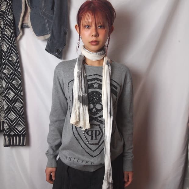 필립플레인 스컬 니트 스웨터