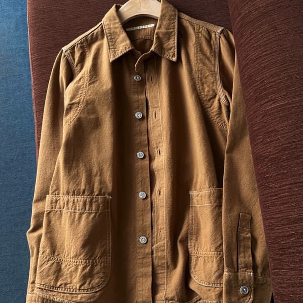 Natural cotton work design jacket